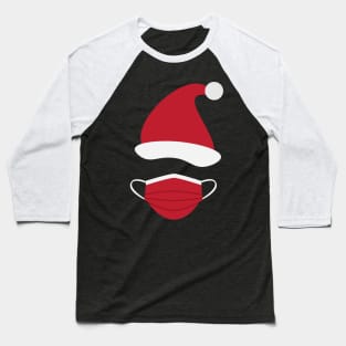 Red Santa hat and face mask Baseball T-Shirt
